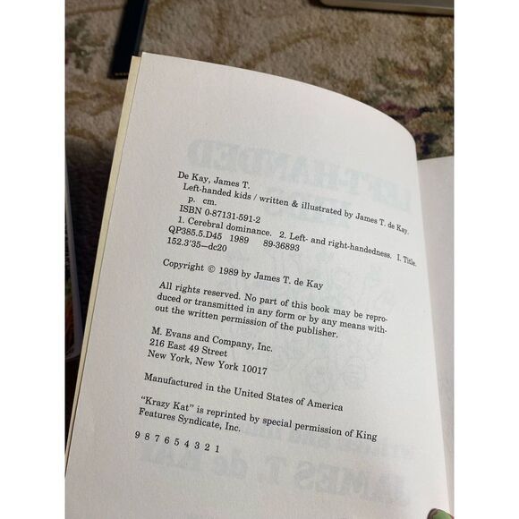 Left-Handed Kids: Why Are They So Different (1st Edition) Vintage Book - Picture 3 of 3